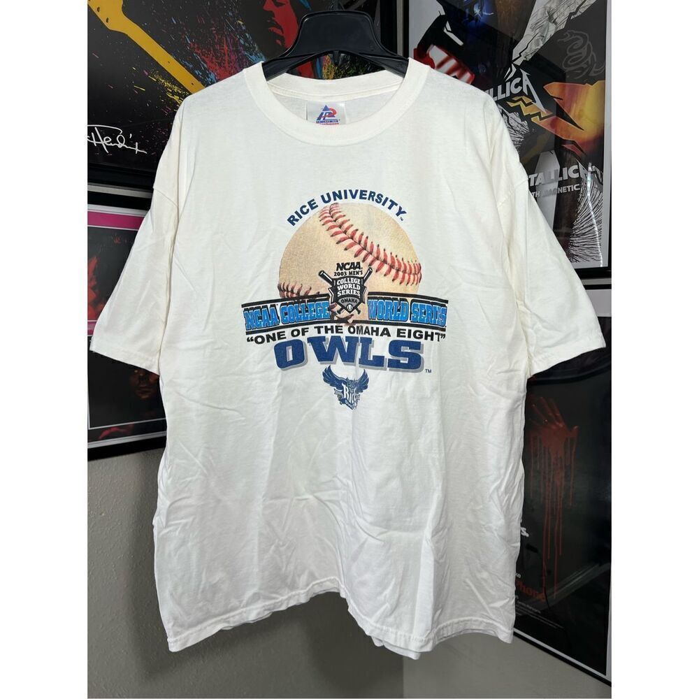 Vintage Rice University Baseball Ncaa World Series Tee